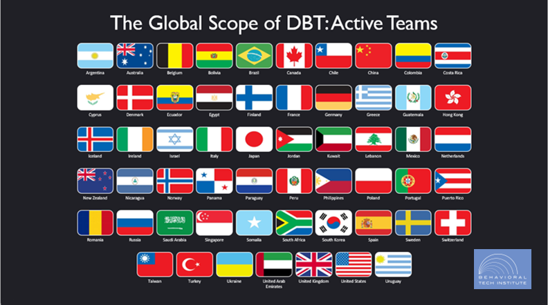 DBT_GlobalReach World Map of DBT reach